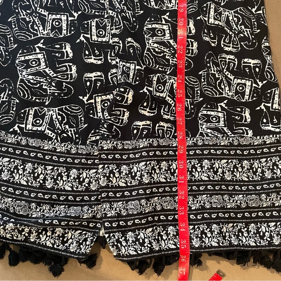 Merona Elephant Print Kimono with Fringe Hem size M/L - Picture 9 of 14